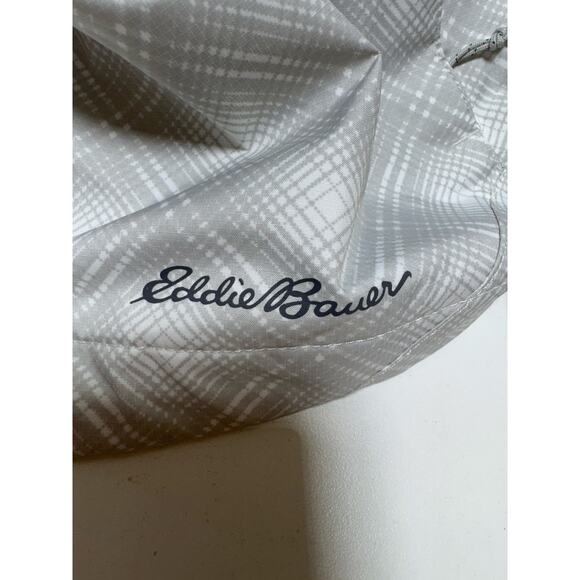 Eddie Bauer Women’s Weatheredge Rain Jacket Sz  XL Gray White Hooded Gorpcore - Picture 2 of 11